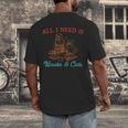 All I Need Is Books & Cats Cozy Men's Back Print T-Shirt All I Need Is Books & Cats Cozy Men's Back Print T-Shirt