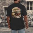 Nerdy Bearded Dragon Glasses Book Reading Men's Back Print T-Shirt Nerdy Bearded Dragon Glasses Book Reading Men's Back Print T-Shirt
