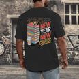 New Year New Chapter Book Lover Reader Men's Back Print T-Shirt