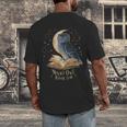 Night Owl Book Club Crescent Moon Late Night Reading Men's Back Print T-Shirt Night Owl Book Club Crescent Moon Late Night Reading Men's Back Print T-Shirt