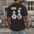 How Many Nights Reading Goose Book Lover Reader Men's Back Print T-Shirt