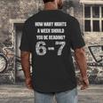 How Many Nights A Week Reading 6-7 67 Teacher Student Books Men's Back Print T-Shirt