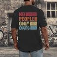 No People Only Cats Introvert Men's Back Print T-Shirt No People Only Cats Introvert Men's Back Print T-Shirt