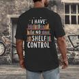 i Have No Shelf Control Book Lovers Book Reading Library Men's Back Print T-Shirt