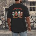 North Pole Readers Book Club Reading Book Christmas Men's Back Print T-Shirt