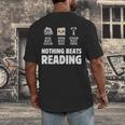 Nothing Beats Reading Librarian Book Bookworm Men's Back Print T-Shirt