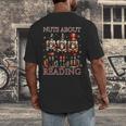 Nuts About Reading Nutcracker Reading Book Lover Christmas Men's Back Print T-Shirt