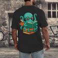 Octopus Reading Book Reading Bookworm Reader Men's Back Print T-Shirt