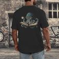 Octopus Reading Book Coffee Book Lover Bookworm Nerd Men's Back Print T-Shirt