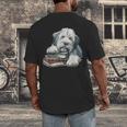 Old English Sheepdog Books Reading Dog Breed Graphic Men's Back Print T-Shirt