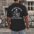 One More Chapter Skeleton Reading Book Lover Bookworm Men's Back Print T-Shirt