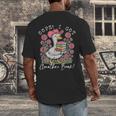 Oops I Got Another Book Goose Reading Humor Men's Back Print T-Shirt Oops I Got Another Book Goose Reading Humor Men's Back Print T-Shirt