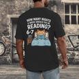 Orange Cat Reading Book 67 Six Seven Meme Men's Back Print T-Shirt Orange Cat Reading Book 67 Six Seven Meme Men's Back Print T-Shirt