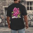 Orchids Flowers Book Floral Men's Back Print T-Shirt Orchids Flowers Book Floral Men's Back Print T-Shirt