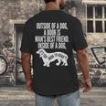 Outside Of A Dog A Book Is Man's Best Friend Apparel Men's Back Print T-Shirt Outside Of A Dog A Book Is Man's Best Friend Apparel Men's Back Print T-Shirt