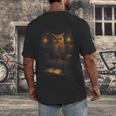 Owl Library Books Wisdom Reading Vintage Scholar Men's Back Print T-Shirt Owl Library Books Wisdom Reading Vintage Scholar Men's Back Print T-Shirt