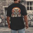 Owl Reading Books Book Library Bookworm Men's Back Print T-Shirt Owl Reading Books Book Library Bookworm Men's Back Print T-Shirt