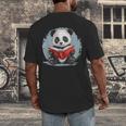 Panda With Book For Reading Enthusiasts Men's Back Print T-Shirt Panda With Book For Reading Enthusiasts Men's Back Print T-Shirt