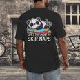 Panda Napping On Books Life’s Too Short To Skip Naps Men's Back Print T-Shirt