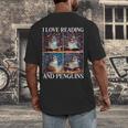 Penguin Love Reading And Penguins Child Book Lover Men's Back Print T-Shirt