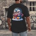 Penguin Reading a Book Animal Men's Back Print T-Shirt
