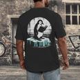 Penguin Reading A Book Vintage Graphic Bookworm Lover Men's Back Print T-Shirt Penguin Reading A Book Vintage Graphic Bookworm Lover Men's Back Print T-Shirt