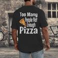 Pizza Lover Saying Introvert Anti Social Humor Foodie Men's Back Print T-Shirt