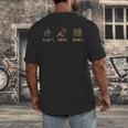Plants Birds Books Lover Bird Watching Outfit For Bird Nerd Men's Back Print T-Shirt