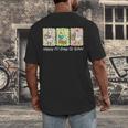 Preppy 100 Days Of School Goose Coffee Books Teacher Life Men's Back Print T-Shirt