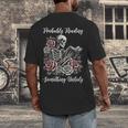 Probably Reading Something Unholy Book Lovers Men's Back Print T-Shirt