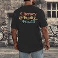 Protect Libraries Banned Books Literacy And Equity For All Men's Back Print T-Shirt Protect Libraries Banned Books Literacy And Equity For All Men's Back Print T-Shirt