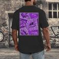 Purple Comic Book Purple Color Graphic Men's Back Print T-Shirt Purple Comic Book Purple Color Graphic Men's Back Print T-Shirt