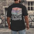 Rather Be Reading Book Lover Stack Men's Back Print T-Shirt