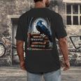 Raven On A Stack Of Books Wisdom Of Odin Men's Back Print T-Shirt