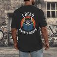 I Read Banned Books For Men Women Cat Banned Books Men's Back Print T-Shirt