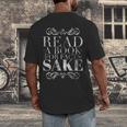 Read a Book For Facts Sake Librarian Men's Back Print T-Shirt Read a Book For Facts Sake Librarian Men's Back Print T-Shirt