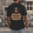 Read Book Reader Library Reading Librarian Pirate Bookworm Men's Back Print T-Shirt Read Book Reader Library Reading Librarian Pirate Bookworm Men's Back Print T-Shirt