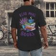 Read More Books Floral Book Reader Art Reading Lover Quote Men's Back Print T-Shirt