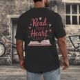 Read Your Heart Out Book Escape Into Stories Men's Back Print T-Shirt Read Your Heart Out Book Escape Into Stories Men's Back Print T-Shirt