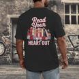 Read Your Heart Out Book Lover Reading Enthusiasts Floral Men's Back Print T-Shirt