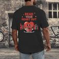 Read Your Heart Out Shirt Valentine Teacher Bookworm Lover Men's Back Print T-Shirt