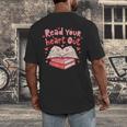 Read Your Heart Out Teacher Valentines Day Book Lover Men's Back Print T-Shirt