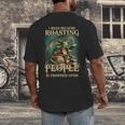 I Read Because Roasting People Is Frowned Upon Dragon Book Men's Back Print T-Shirt I Read Because Roasting People Is Frowned Upon Dragon Book Men's Back Print T-Shirt