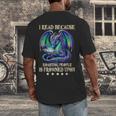 I Read Because Roasting People Is Frowned Upon Dragons Books Men's Back Print T-Shirt I Read Because Roasting People Is Frowned Upon Dragons Books Men's Back Print T-Shirt