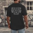 Reader I Married Him Romance Book Lover Reading Men's Back Print T-Shirt