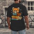 Reading Book Lover Red Panda Read Books Be Kind Stays Weird Men's Back Print T-Shirt Reading Book Lover Red Panda Read Books Be Kind Stays Weird Men's Back Print T-Shirt