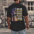 Reading Bookish Dragon Fantasy Men's Back Print T-Shirt