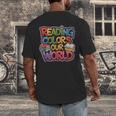 Reading Colors Our World Books Lover Men's Back Print T-Shirt