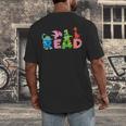 Reading DinosaurRex Dino Book Lover Men's Back Print T-Shirt