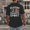 Reading Is My Favorite Sport Reading Book Lover Reader Men's Back Print T-Shirt Reading Is My Favorite Sport Reading Book Lover Reader Men's Back Print T-Shirt